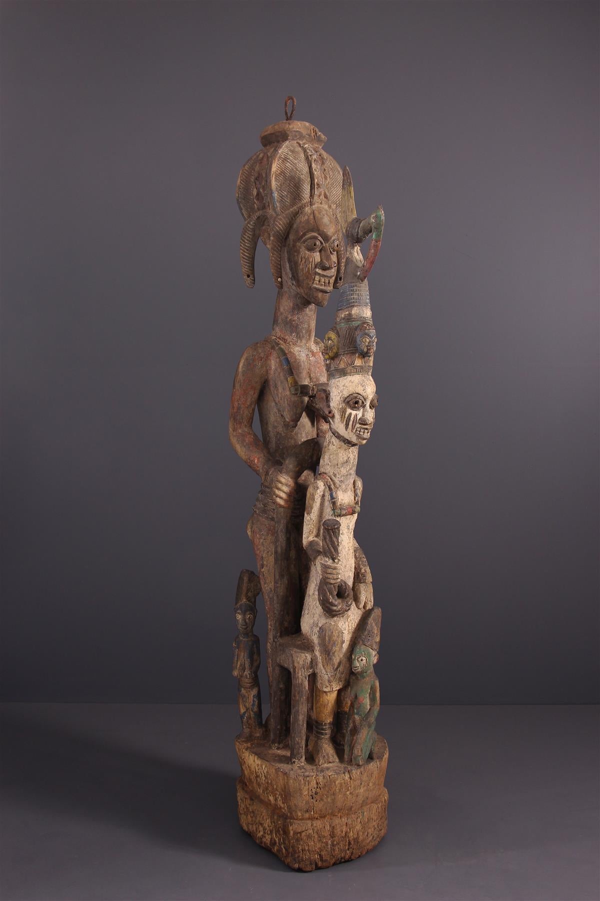 Statues Yoruba polychrome