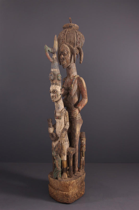 Statues Yoruba polychrome